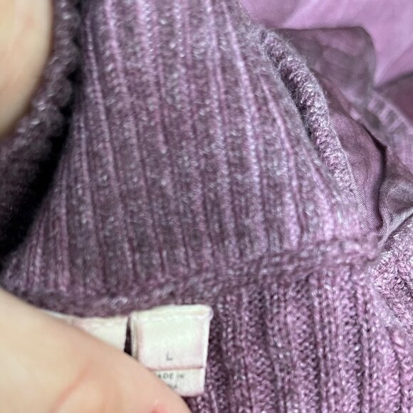 Anthropologie E by Eloise Silk Babydoll Slip Dress‎ Sweater Trim Size Large - Picture 7 of 8